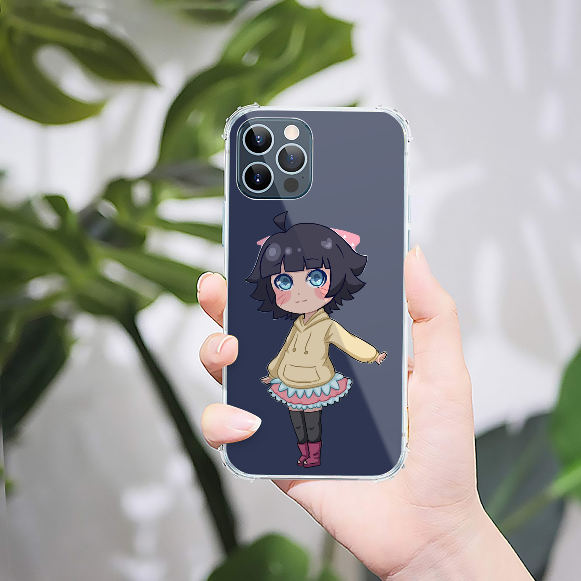 （画像用） NARUTO -ナルト- うずまき ヒマワリ Uzumaki Himawari 【iPhone 12シリーズ対応】透明スマホケース（クリアソフトケース）
